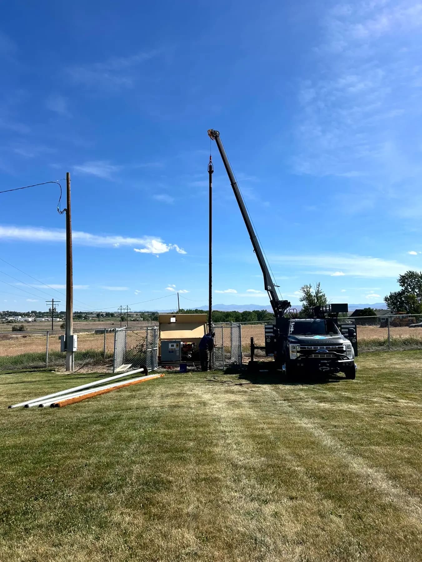 Elite Pump & Water Systems: Well installation in progress